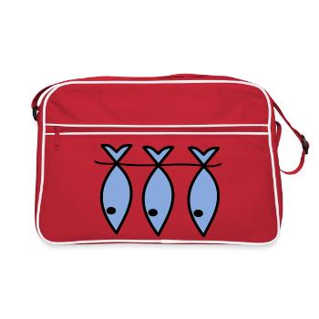 RETIREMENT. HAPPY RETIREMENT. HAPPY RETIREMENT. - Retro Bag - red/white - Front