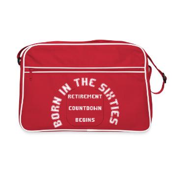 Né dans les années soixante, retraité - Sac Retro - rouge/blanc - Devant