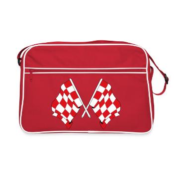 Two flags of the province of North Brabant - Retro Bag - red/white - Front