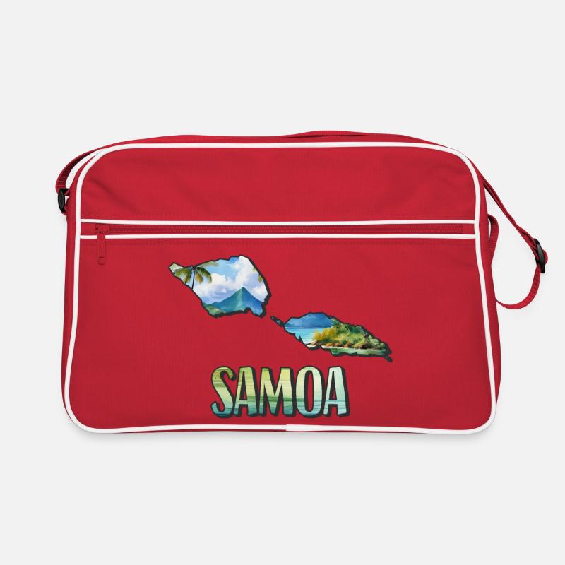Carte aquarelle Samoa Sac Retro