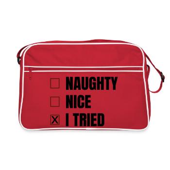Dictons amusants pour Noël - Sac Retro - rouge/blanc - Devant