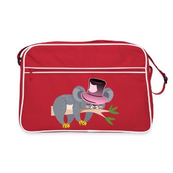 KOALA BEAR - SLEEPING - Retro Bag - red/white - Front
