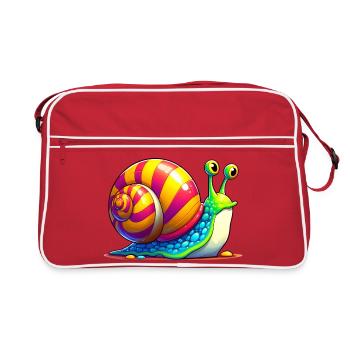 Escargot - Sac Retro - rouge/blanc - Devant