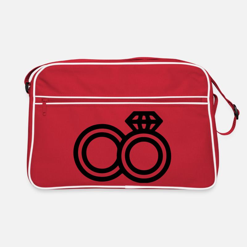 Eheringe Hochzeit Retro Tasche