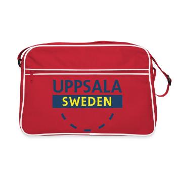 Uppsala Logotype Sweden - Retro Bag - red/white - Front