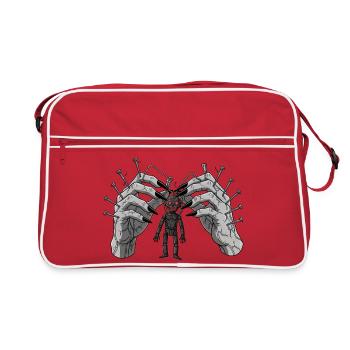 Demonic Hands Puppet Show Horror Gothic - Retro Bag - red/white - Front