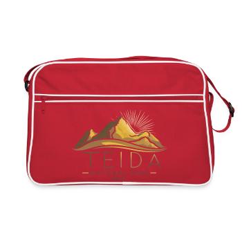 Teide, Teneriffa, Kanarische Inseln, Vulkan, Spanien, Wandern - Retro Tasche - Rot/Weiß - Vorne