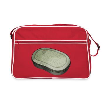 GDR Lunch Box Illustration - Retro Bag - red/white - Front