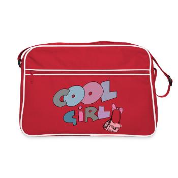 Cool Girl  - Retro Tasche - Rot/Weiß - Vorne