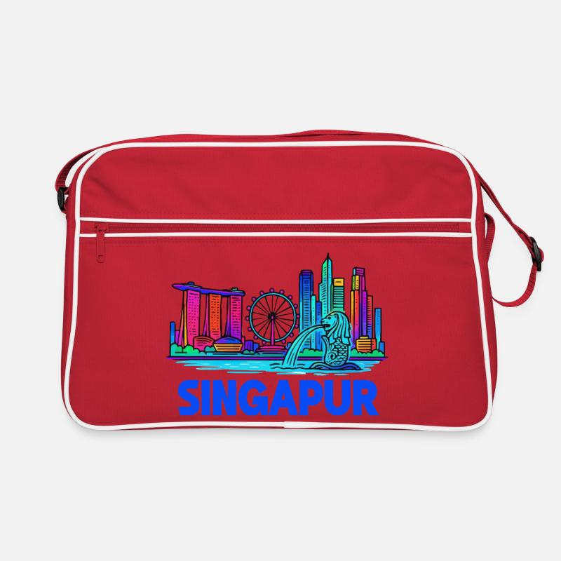 Skyline de Singapour Sac Retro