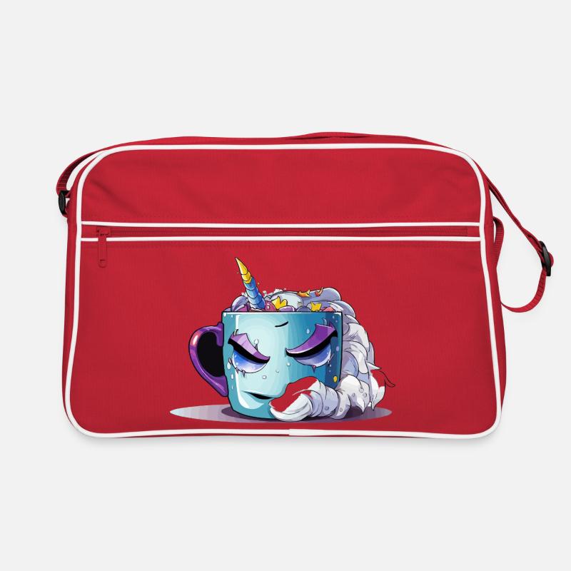 Schlafendes Einhorn-Tassendesign Retro Tasche