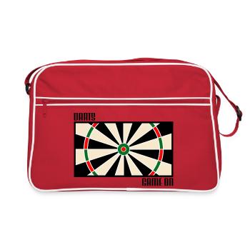 Fléchettes, fléchettes, cible de fléchettes - Sac Retro - rouge/blanc - Devant