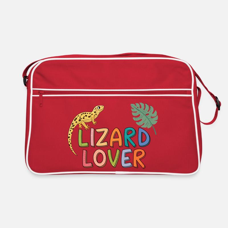 Lizard Lover Farben Retro Tasche