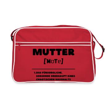 Définition de la mère : Chef de foyer chaos - Sac Retro - rouge/blanc - Devant