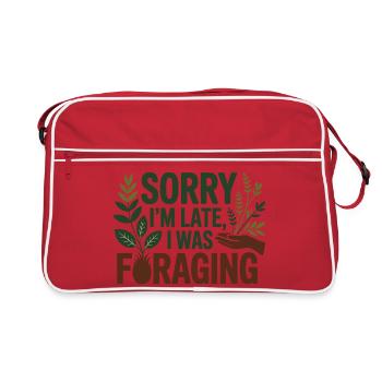Herbalist Sorry Im Late I Was Foraging Profession - Retro Bag - red/white - Front