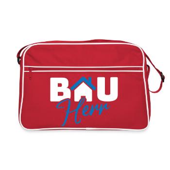 Construction Helmet House Logo - Retro Bag - red/white - Front