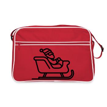 Santa's sleigh - Retro Bag - red/white - Front