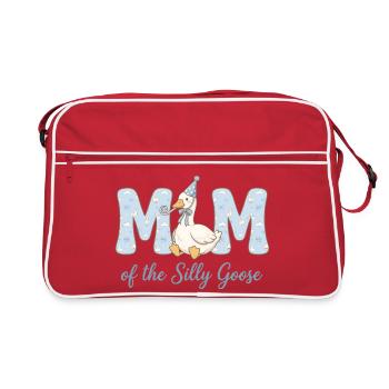 Maman de l’Oie Folle - Sac Retro - rouge/blanc - Devant