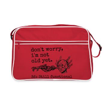 36th Anniversary - 36th Anniversary Humor Gift - Retro Bag - red/white - Front