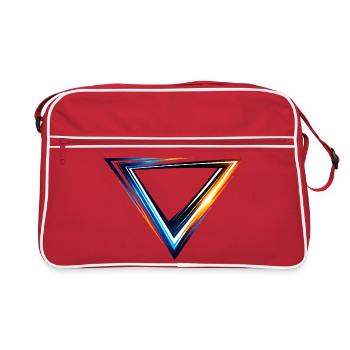 Triangle de design de justaucorps Style sportif moderne - Sac Retro - rouge/blanc - Devant