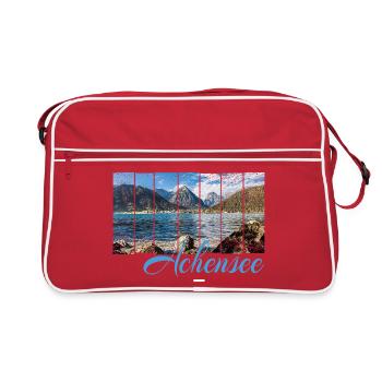 Achensee Tirol Retro Österreich Vintage Souvenir - Retro Tasche - Rot/Weiß - Vorne
