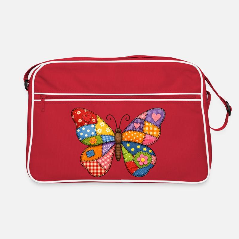 Patchwork Butterfly  Retro Bag