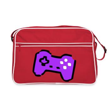 Joueur de manette rétro bizarre - Sac Retro - rouge/blanc - Devant