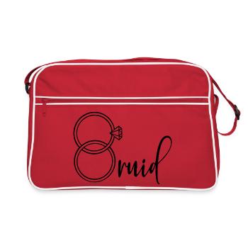 Bride engagement rings - Retro Bag - red/white - Front