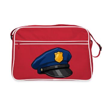 Casquette de police en dessin animé avec insigne - Sac Retro - rouge/blanc - Devant