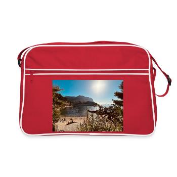Baie de Sunny Beach - Sac Retro - rouge/blanc - Devant