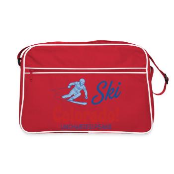 Retro Ski Colorado Unerforschte Gipfel - Retro Tasche - Rot/Weiß - Vorne