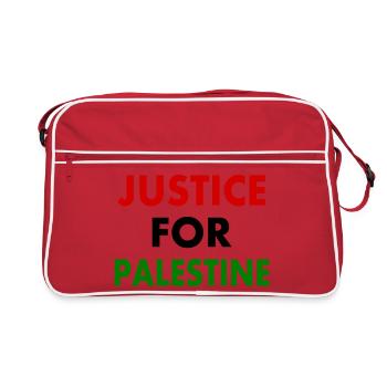 Justice for palestine - Retro Bag - red/white - Front