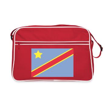Kongoflagge - Retro Tasche - Rot/Weiß - Vorne