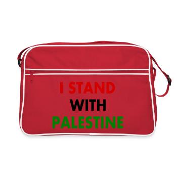 I stand with palestine - Sac Retro - rouge/blanc - Devant
