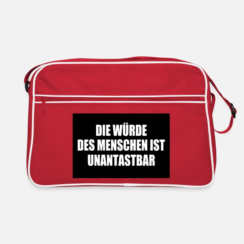 Human dignity is inviolable Retro Bag