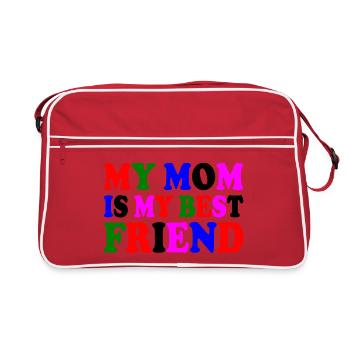 my mom is my best friend - Sac Retro - rouge/blanc - Devant