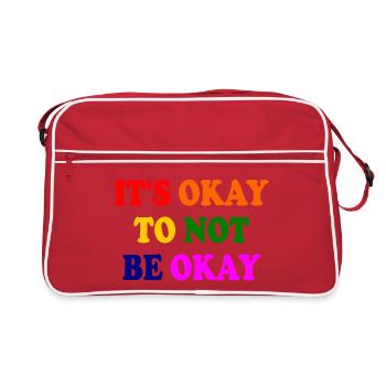 it's okay to not be okay - Sac Retro - rouge/blanc - Devant