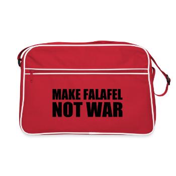 Make falafel not war - Sac Retro - rouge/blanc - Devant