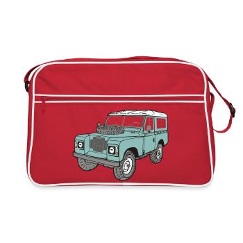 Landy 4x4 Land - Rover Serie3 LaRo Defender - Retro Tasche - Rot/Weiß - Vorne