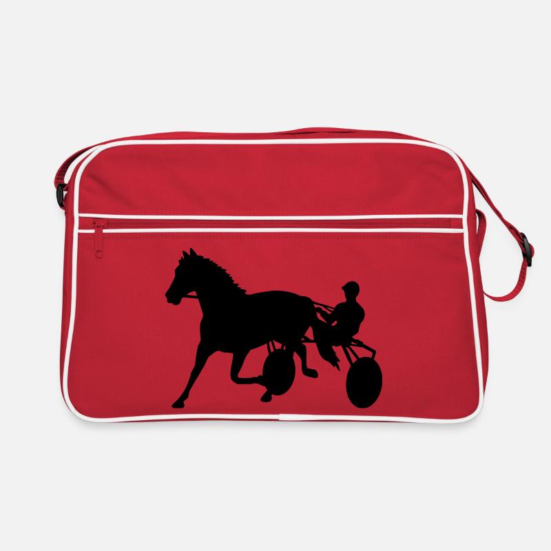 courses attelées - Sac Retro - rouge/blanc