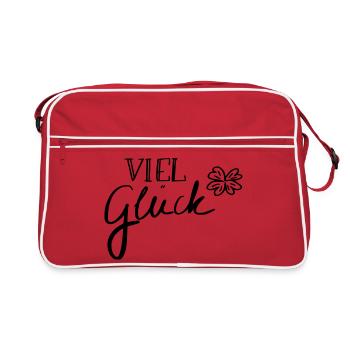 Viel Glück - Retro Tasche - Rot/Weiß - Vorne