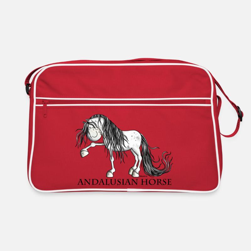 Süßer Andalusier - Retro Tasche - Rot/Weiß