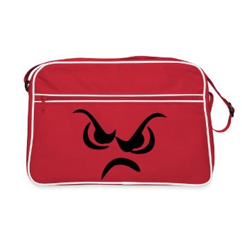 Der böse Blick - Retro Tasche - Rot/Weiß - Vorne
