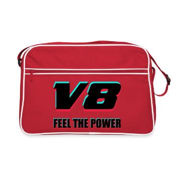 V8 - Sac Retro - rouge/blanc - Devant