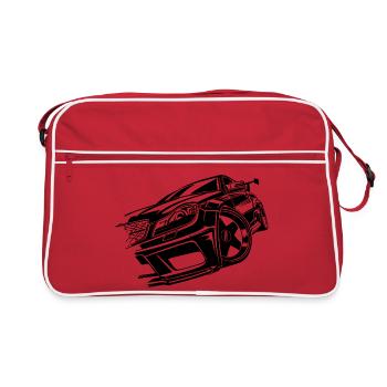 Car Automobile Racing Car Car Lover Statement - Retro Bag - red/white - Front