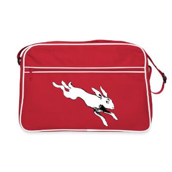 Angsthase d’après Henri Meunier Hasenleben - Sac Retro - rouge/blanc - Devant