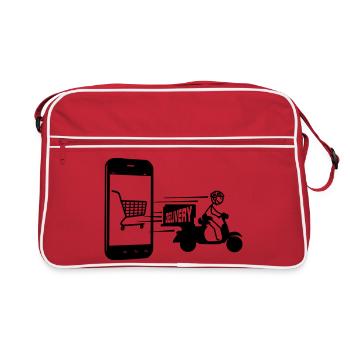 Achats en ligne et livraison scooter - Sac Retro - rouge/blanc - Devant