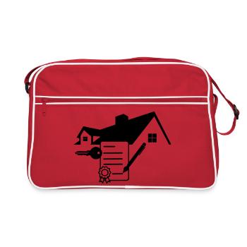 Sign house contract 1 - Retro Bag - red/white - Front