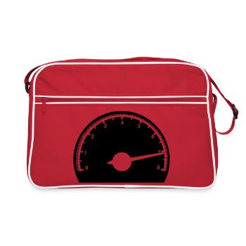Car cut tachometer - Retro Bag - red/white - Front