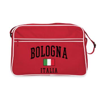 Bologne - Italie Drapeau - Sac Retro - rouge/blanc - Devant
